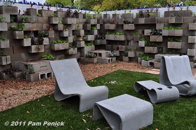 Cinder Block Garden Wall