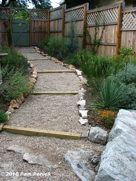 Hillside gravel and timber path--done!