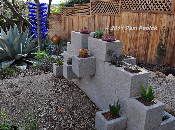 Make a cinderblock wall planter