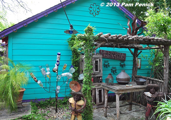 Lucinda Hutson's purple cottage, cantina garden, and Viva Tequila!