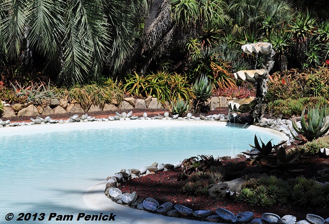 Visit to Lotusland, part 3: Aloe pool, Blue Garden & Bromeliad Garden