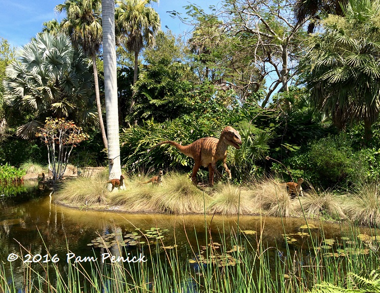 Palms and dinosaurs at McKee Botanical Garden