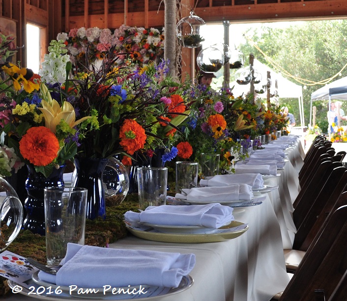 Dining, dancing amid flowers on Field to Vase Dinner Tour