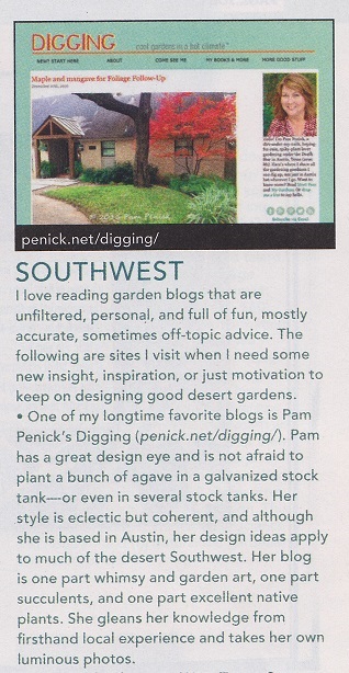 Digging blog mention in Country Gardens magazine