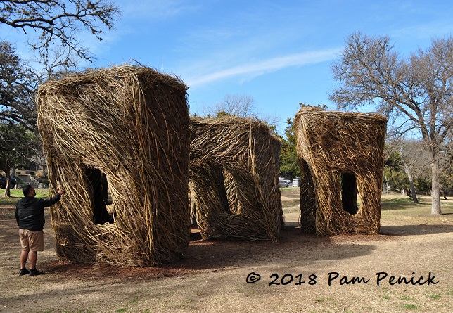 Yippee Ki Yay! Austin has its own Stickwork sculpture in Pease Park