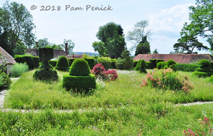 Topiary meadow and sunken pond garden at Great Dixter, part 2
