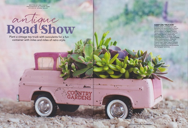 Planting vintage toy trucks: My article in Country Gardens