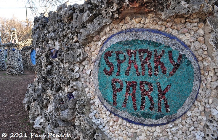 Exploring Austin's Sparky Park mosaic wall