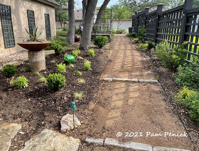 Redesigning a boring side garden and shading a patio