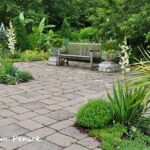 Planted plaza, fountains, and rose garden at Olbrich Botanical Gardens