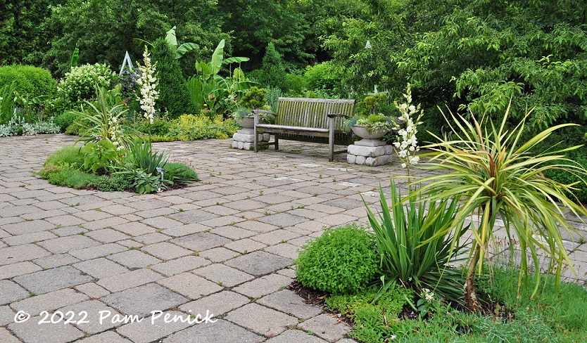 Planted plaza, fountains, and rose garden at Olbrich Botanical Gardens