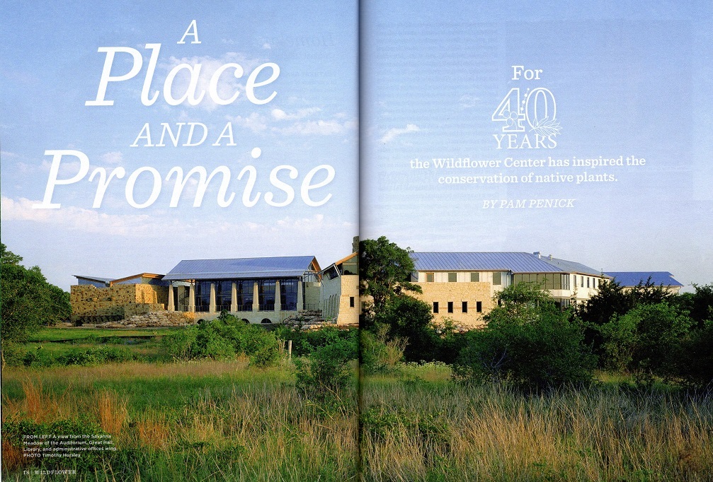 I'm writing for Wildflower on 40th anniversary of Lady Bird Johnson Wildflower Center