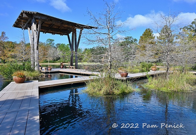 Pond of the Blue Moon and bird- and gator-watching at Shangri La Botanical Gardens