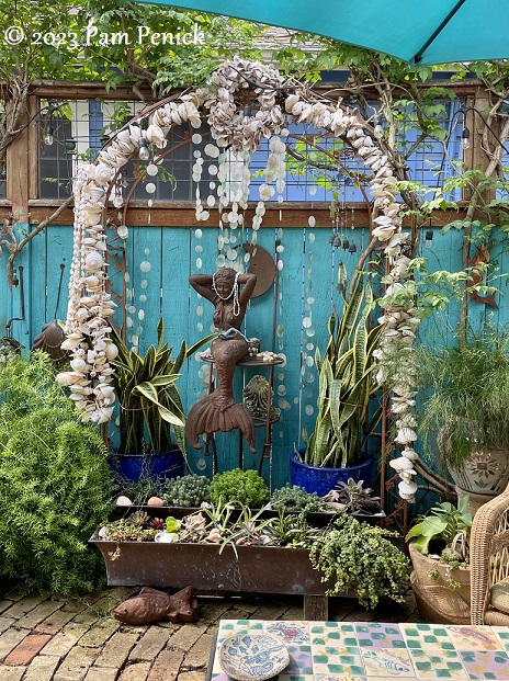 Mermaid garden Backyard get together at Lucinda's purple casita