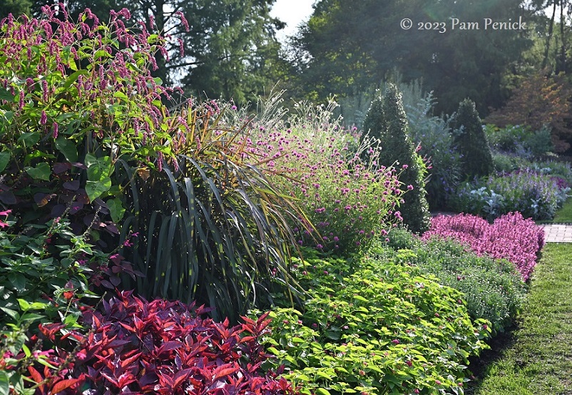 Flamboyant flower borders and containers at Longwood Gardens